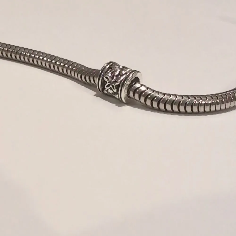 Silver Floral Spacer Charm for Pandora Style‎ Bracelet